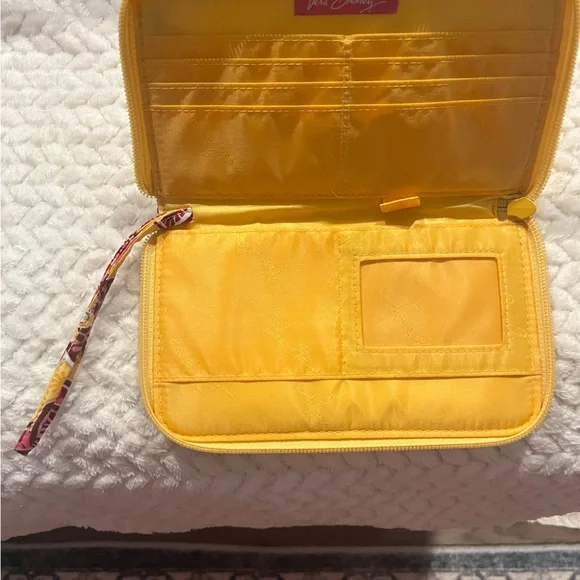 Floral Yellow and Pink Women's Clutch/Wristlet - Picture 6 of 8